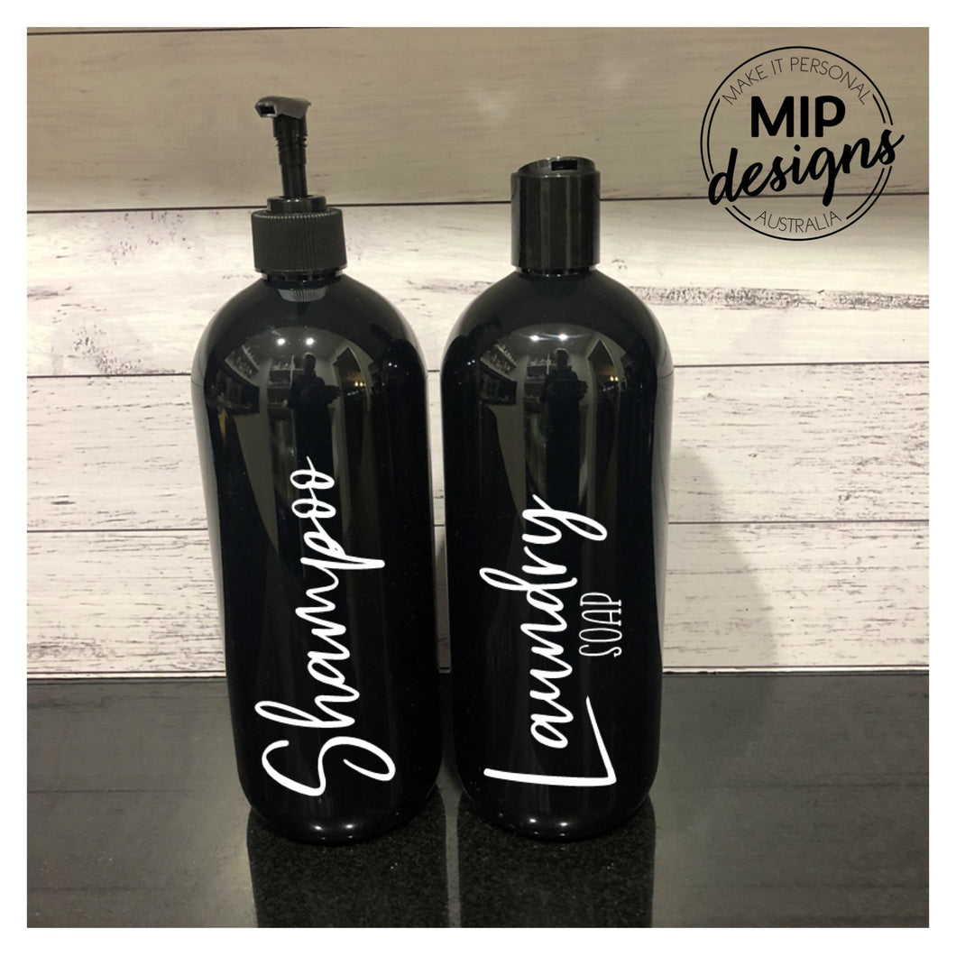 Shower Bottles - 1 litre (FLIP LID)