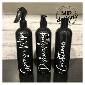 Shower Bottles - 500ml (PUMP LID)