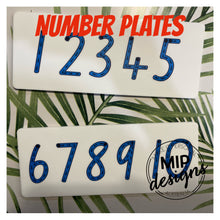 Load image into Gallery viewer, Acrylic Number Plates