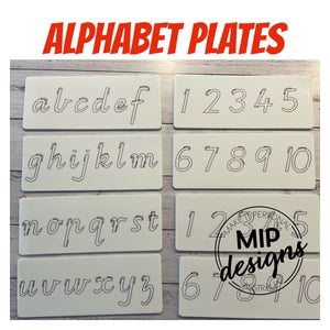 Acrylic Alphabet Plates